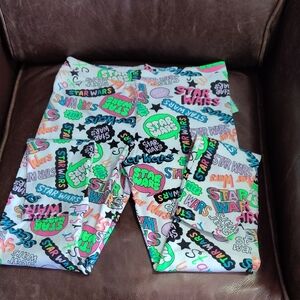 Star Wars Spotted Zebra Colorful Leggings Nwot